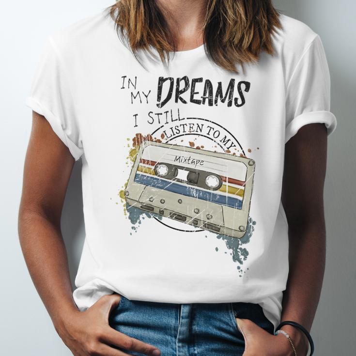 Dreams Of Music Mixtapes Retro Cassette Lifestyle Nostalgia Premium Tri-Blend Unisex Jersey T-Shirt