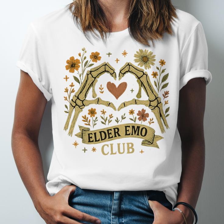 Elder Emo Club Skeleton Hands Heart Nostalgia Premium Tri-Blend Unisex Jersey T-Shirt Elder Emo Club Skeleton Hands Heart Nostalgia Premium Tri-Blend Unisex Jersey T-Shirt
