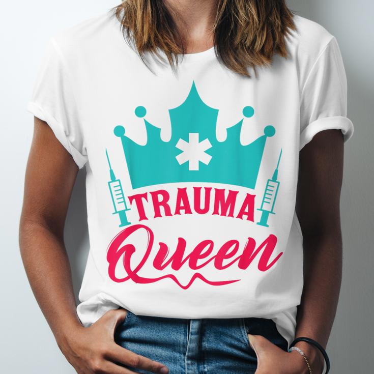 EMT Trauma Queen Paramedic Student T-Shirt Graduation Unisex Jersey T-Shirt