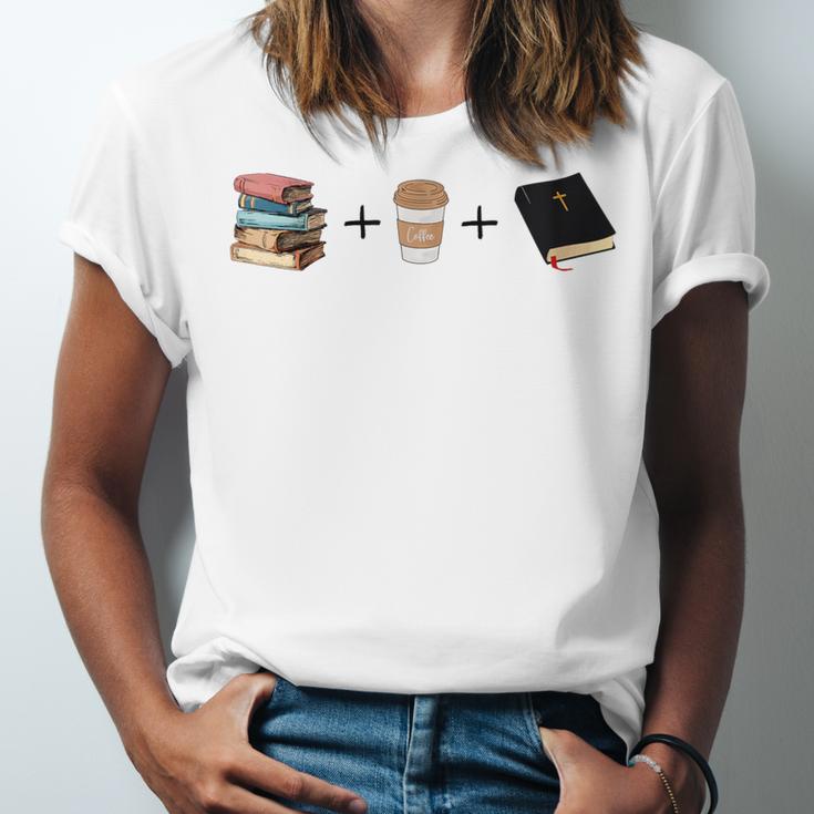 Everything a Girl Needs Books Coffee Jesus Unisex Jersey T-Shirt