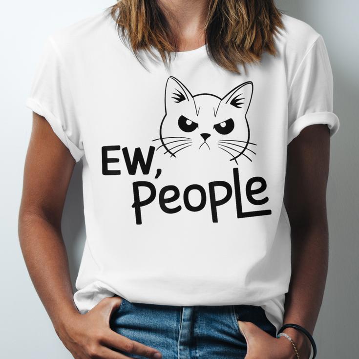 Ew People Introverts Stay Home Socially Awkward Unisex Jersey T-Shirt