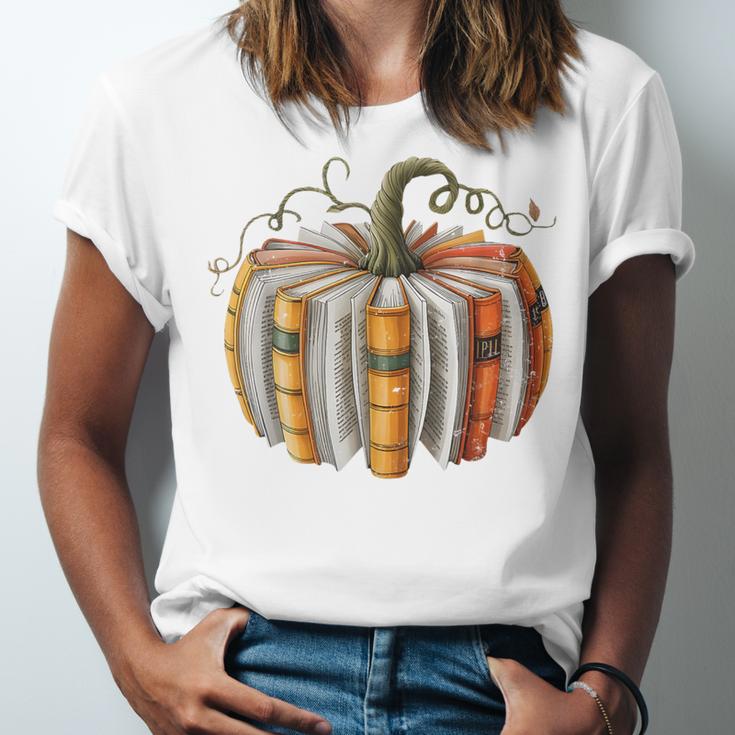 Fall Book Pumpkin Fall Librarians Bookworm Teachers Students Unisex Jersey T-Shirt Fall Book Pumpkin Fall Librarians Bookworm Teachers Students Unisex Jersey T-Shirt
