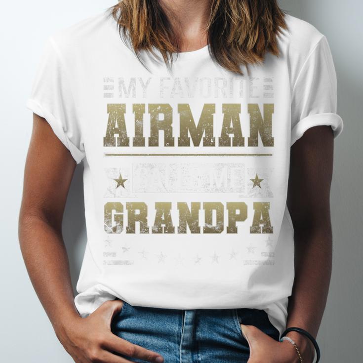 My Favorite Airman Calls Me Grandpa Airman Graduation Premium Unisex Jersey T-Shirt