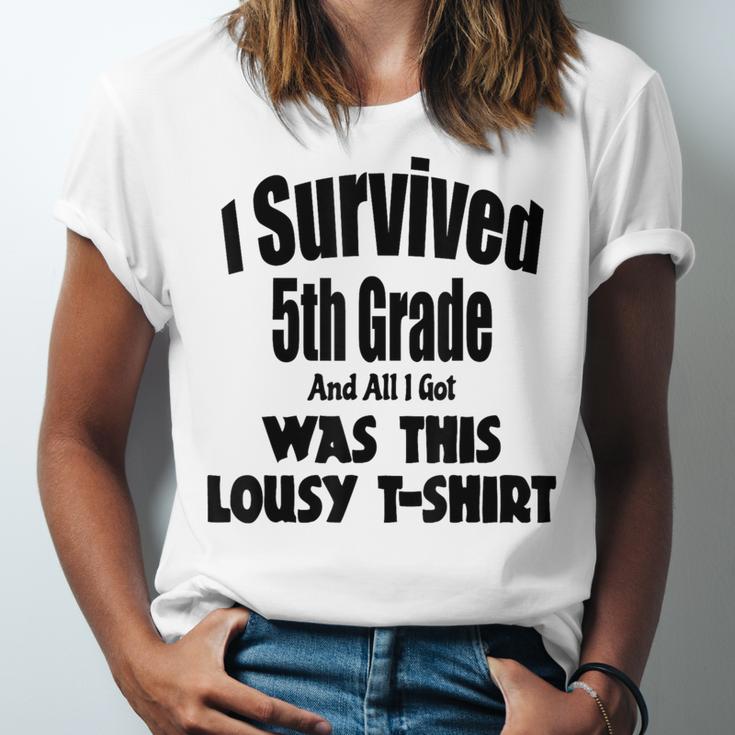Fifth 5th Grade Graduation Shirt Child Graduate Education Unisex Jersey T-Shirt