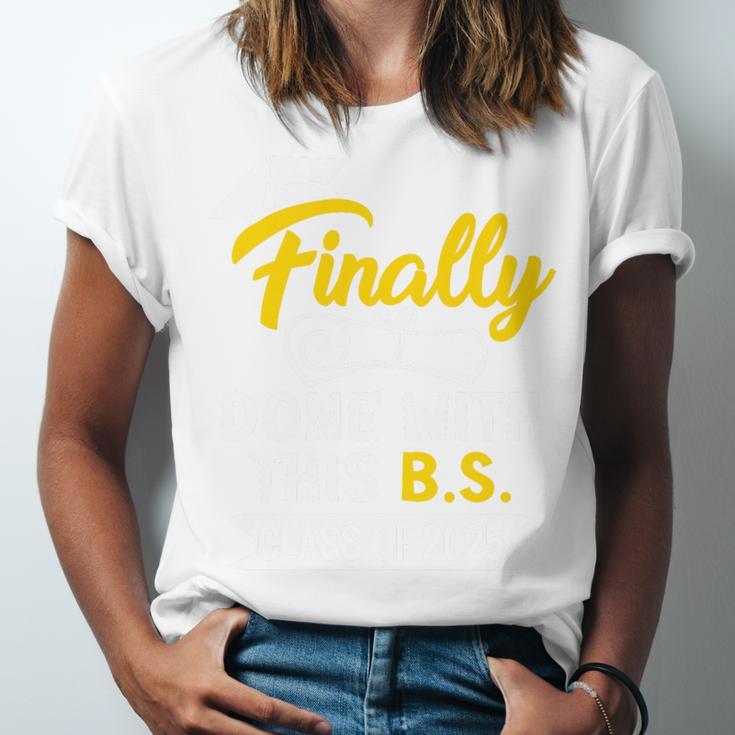 Finally Done With This BS Class Of 2025 College Graduation Premium Tri-Blend Unisex Jersey T-Shirt