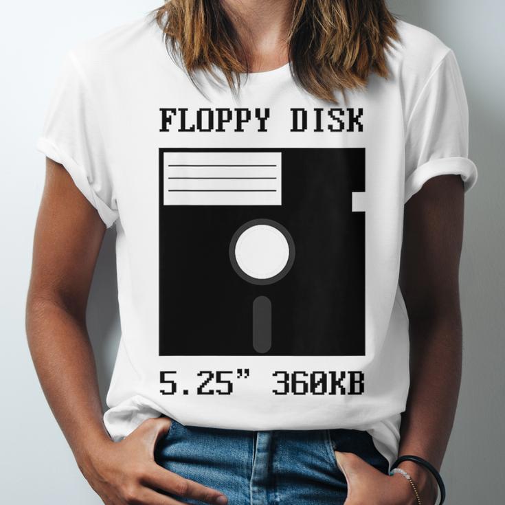 Floppy Disk Computer Nostalgia Fun PC Enthusiast History Unisex Jersey T-Shirt
