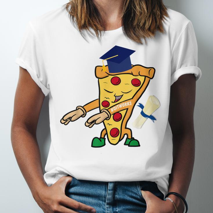 Flossing Pizza Dairy OIT For Dairy OIT Graduation Unisex Jersey T-Shirt