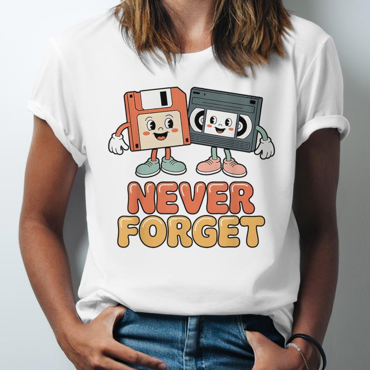 Never Forget Retro Old Technology Nostalgia Unisex Jersey T-Shirt