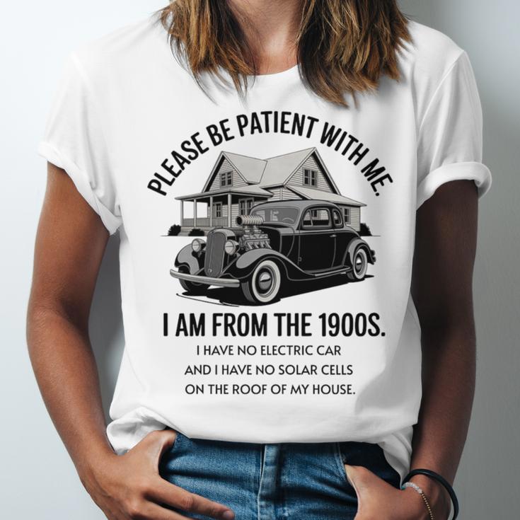 Forgive Me I'm From The 1900s No E-Car No SolarCells Premium Tri-Blend Unisex Jersey T-Shirt