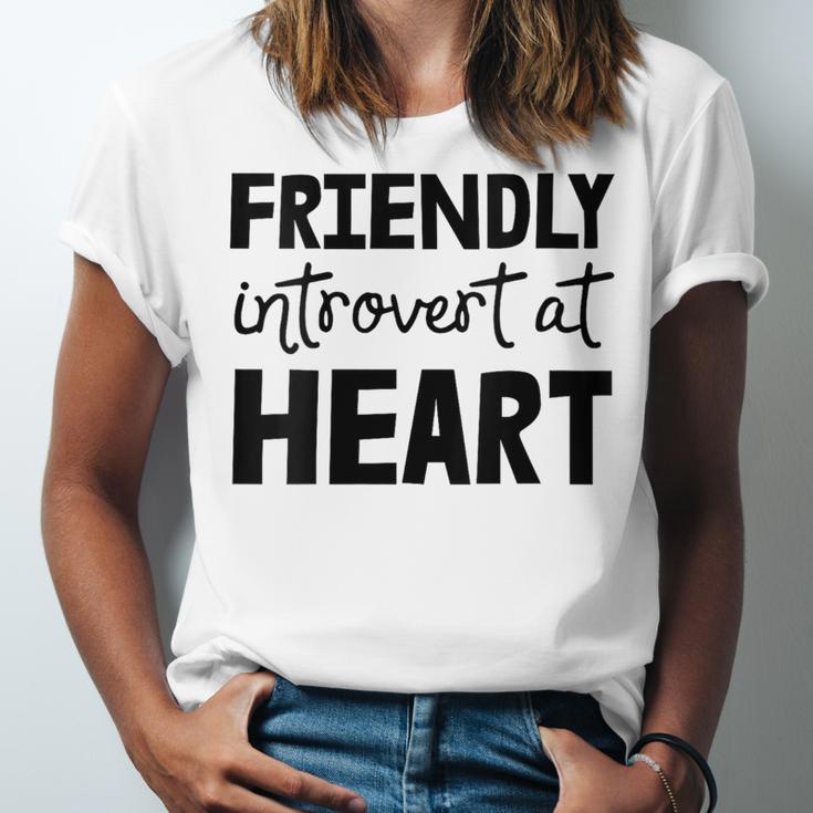 Friendly Introvert At Heart Unisex Jersey T-Shirt Friendly Introvert At Heart Unisex Jersey T-Shirt