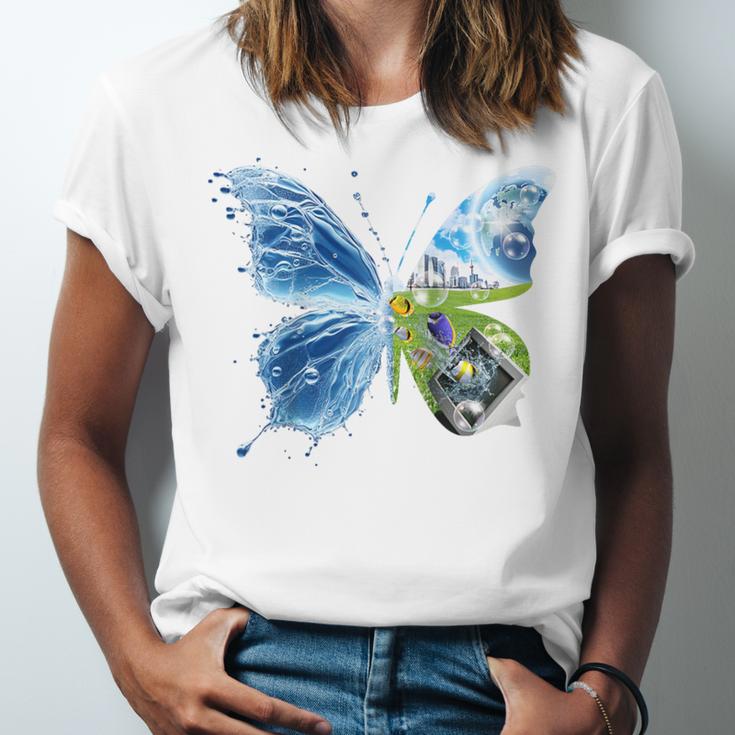 Frutiger Aero Aesthetic Butterfly Computer Fishes Scenery Raglan Baseball Tee Unisex Jersey T-Shirt Frutiger Aero Aesthetic Butterfly Computer Fishes Scenery Raglan Baseball Tee Unisex Jersey T-Shirt