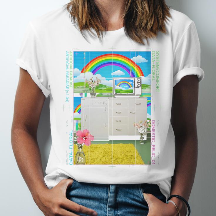 Frutiger Aero Aesthetic Rainbow Glitch Art Premium Tri-Blend Unisex Jersey T-Shirt Frutiger Aero Aesthetic Rainbow Glitch Art Premium Tri-Blend Unisex Jersey T-Shirt