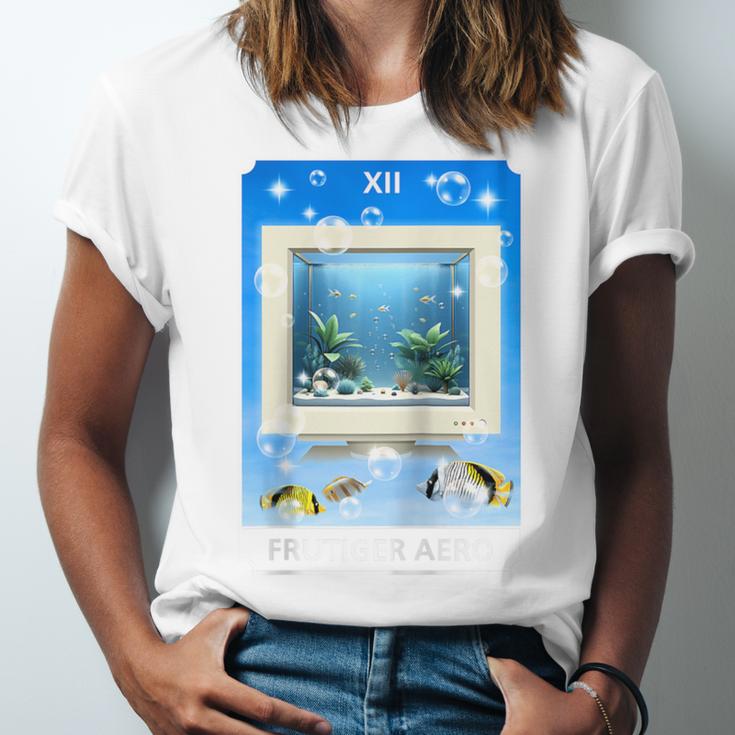 Frutiger Aero Aesthetic Tech Computer Aquarium Tarot Card Raglan Baseball Tee Unisex Jersey T-Shirt Frutiger Aero Aesthetic Tech Computer Aquarium Tarot Card Raglan Baseball Tee Unisex Jersey T-Shirt