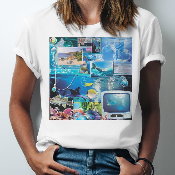 Frutiger Aero Retro Vibes Premium Tri-Blend Unisex Jersey T-Shirt