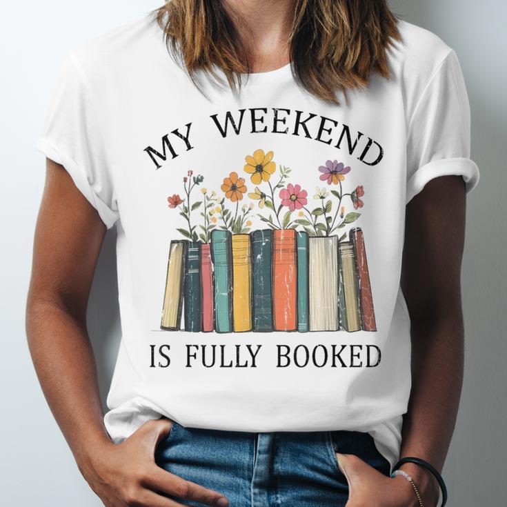 My Weekend Is Fully Booked Cozy Bookish Unisex Jersey T-Shirt