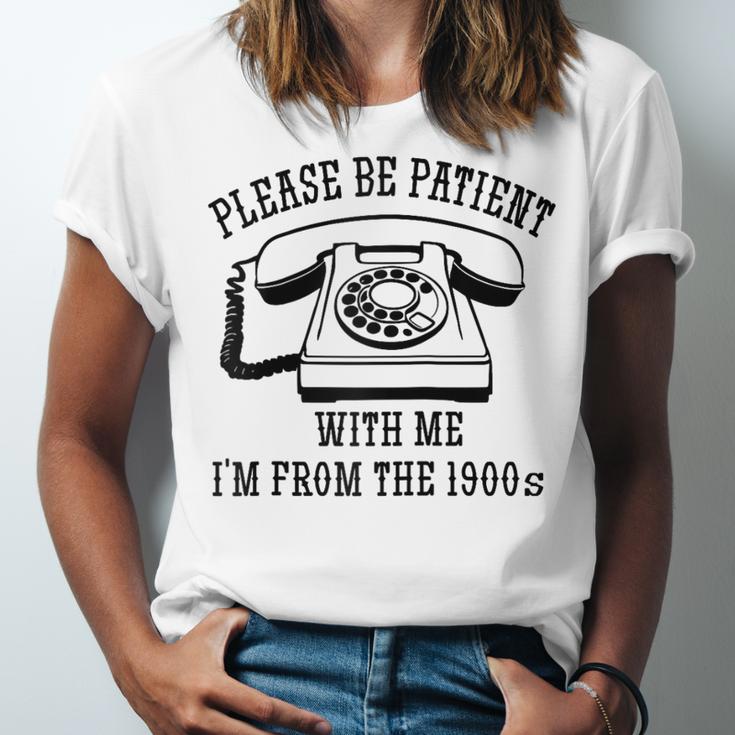 Funny Slogan Patient I'm From The 1900s Raglan Baseball Tee Unisex Jersey T-Shirt