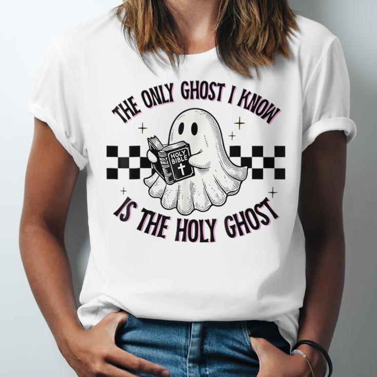 The Only Ghost I Know Is The Holy Ghost Ghost Read Book Unisex Jersey T-Shirt