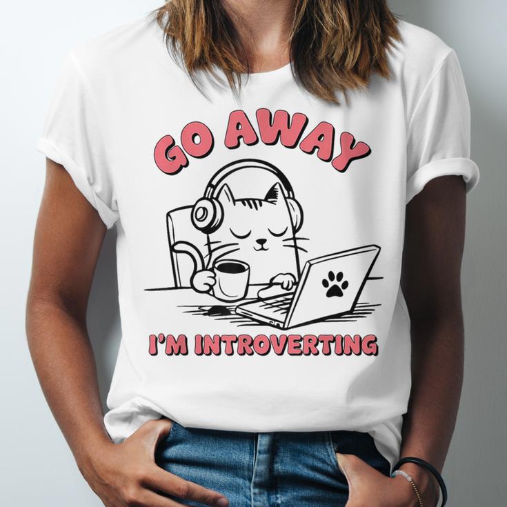 Go Away I´m Introverting Stay Home Socially Awkward Unisex Jersey T-Shirt Go Away I´m Introverting Stay Home Socially Awkward Unisex Jersey T-Shirt