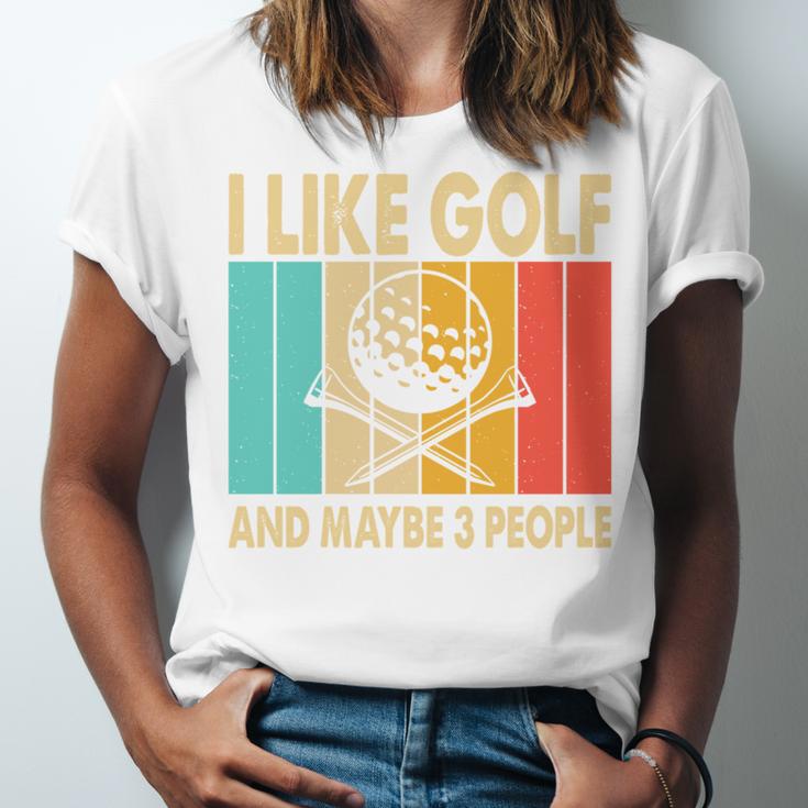 I Like Golf And Maybe 3 People Introvert Unisex Jersey T-Shirt I Like Golf And Maybe 3 People Introvert Unisex Jersey T-Shirt
