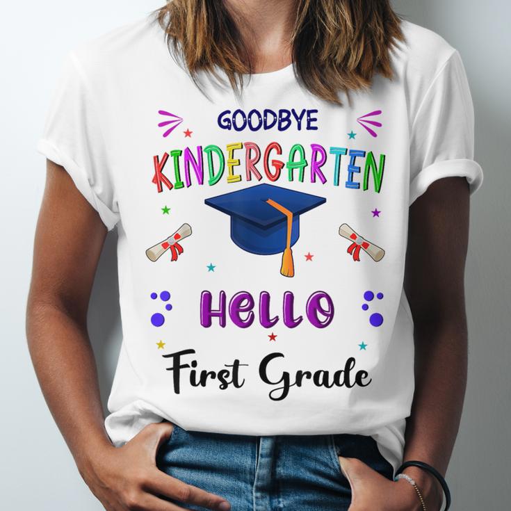 Goodbye Kindergarten Graduation Class 2025 1st Grade Kids Unisex Jersey T-Shirt