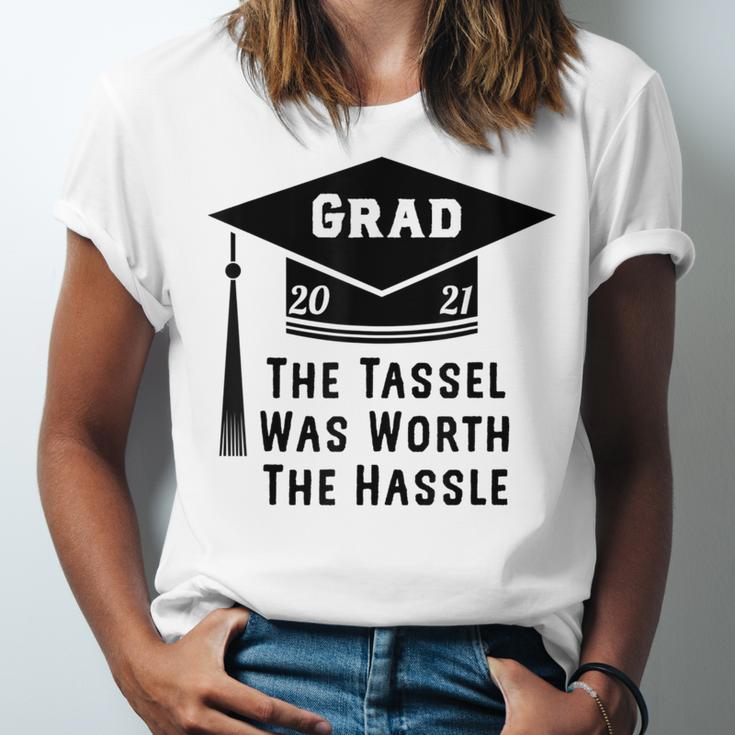 Grad 2021 Graduation Tassel Was Worth The Hassle Unisex Jersey T-Shirt