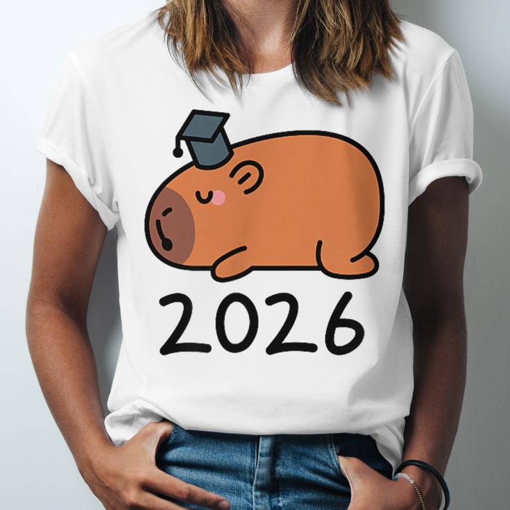 Grad Class Of 2026 Capybara Graduation Graduated Kids Unisex Jersey T-Shirt