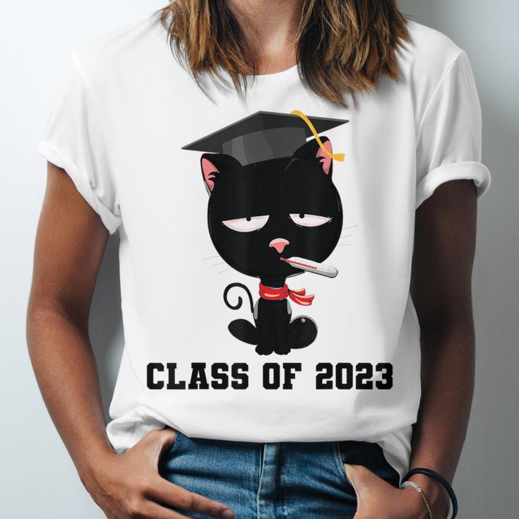 I Graduated Class Of2023 Cat Graduation Unisex Jersey T-Shirt