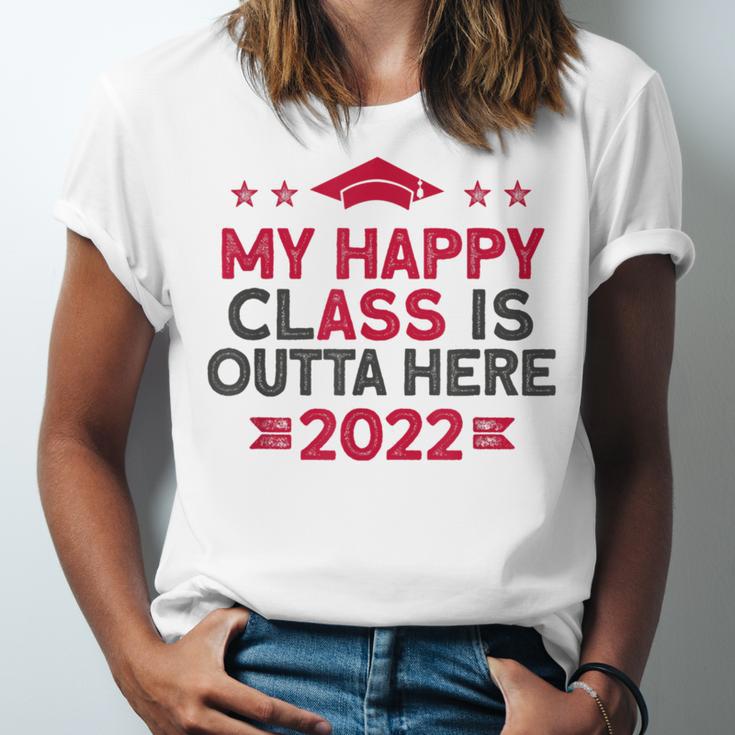 Graduation 2022 My Happy Class Is Outta Here Senior Unisex Jersey T-Shirt