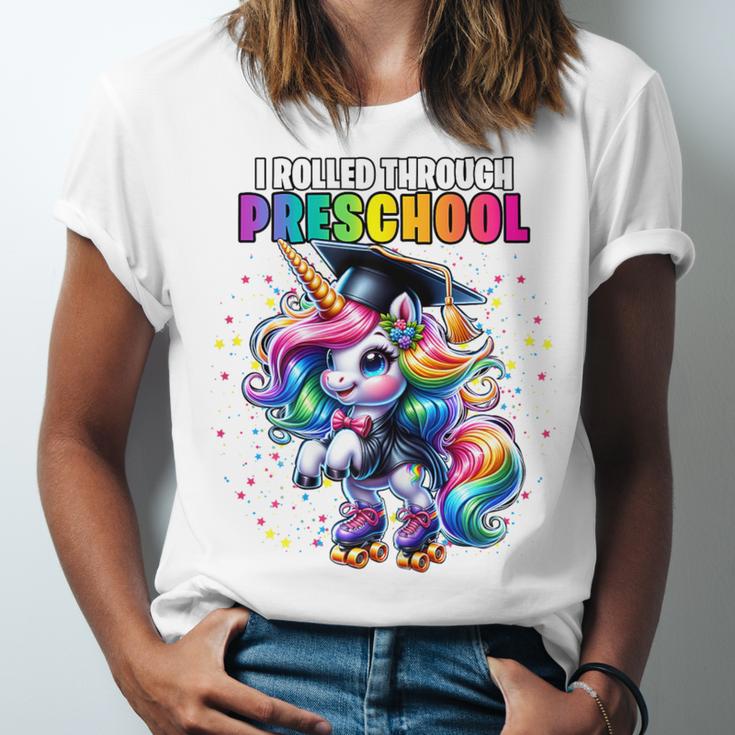 Graduation Preschool Unicorn Roller Skate Girls Pre-K Grad Unisex Jersey T-Shirt