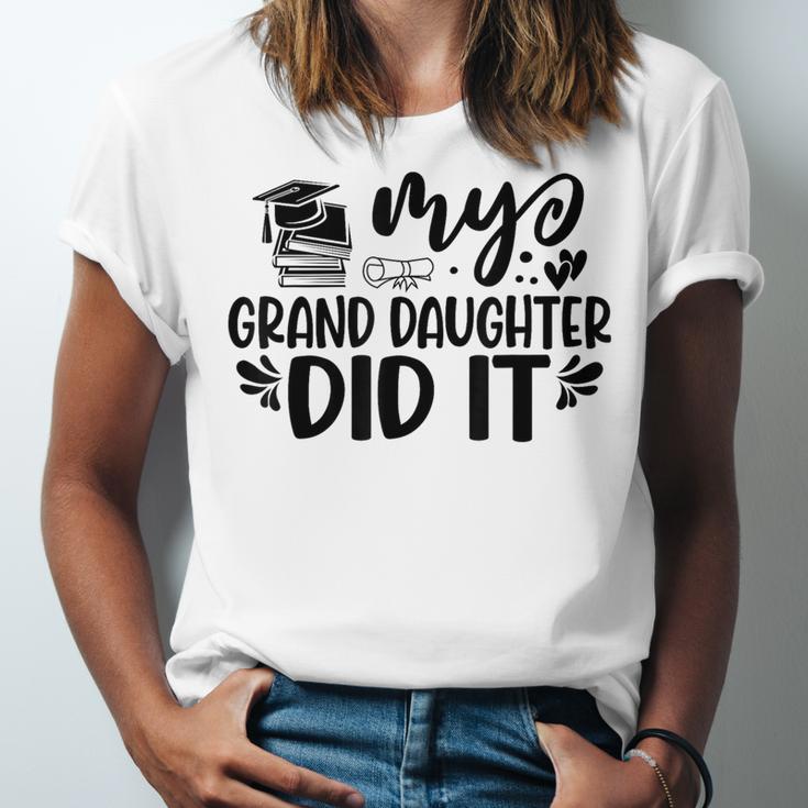 My Granddaughter Did It Graduation Graduated Proud Children Unisex Jersey T-Shirt