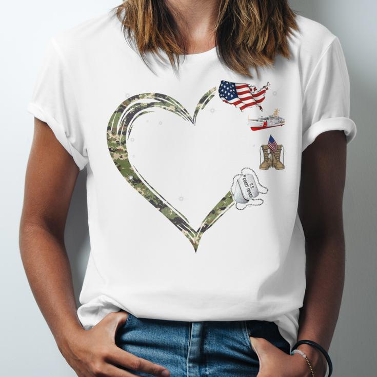 Heart Coast Guard Wife Coast Guard Graduation Wife USCG Wife Unisex Jersey T-Shirt