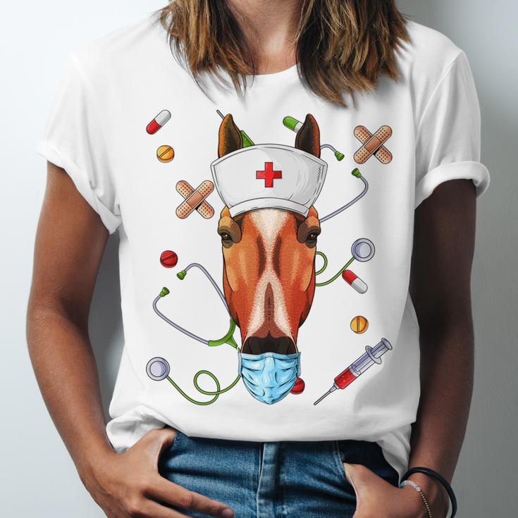 Horse Nurse RN ER Nursing School Graduation Unisex Jersey T-Shirt