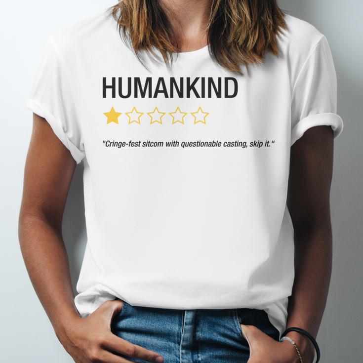 Humankind One Star Introvert People Rating Unisex Jersey T-Shirt Humankind One Star Introvert People Rating Unisex Jersey T-Shirt