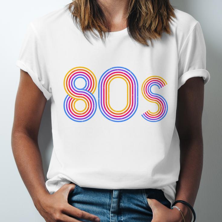 I'd Rather Be In The 80s Iconic Music Nostalgia Vintage Unisex Jersey T-Shirt