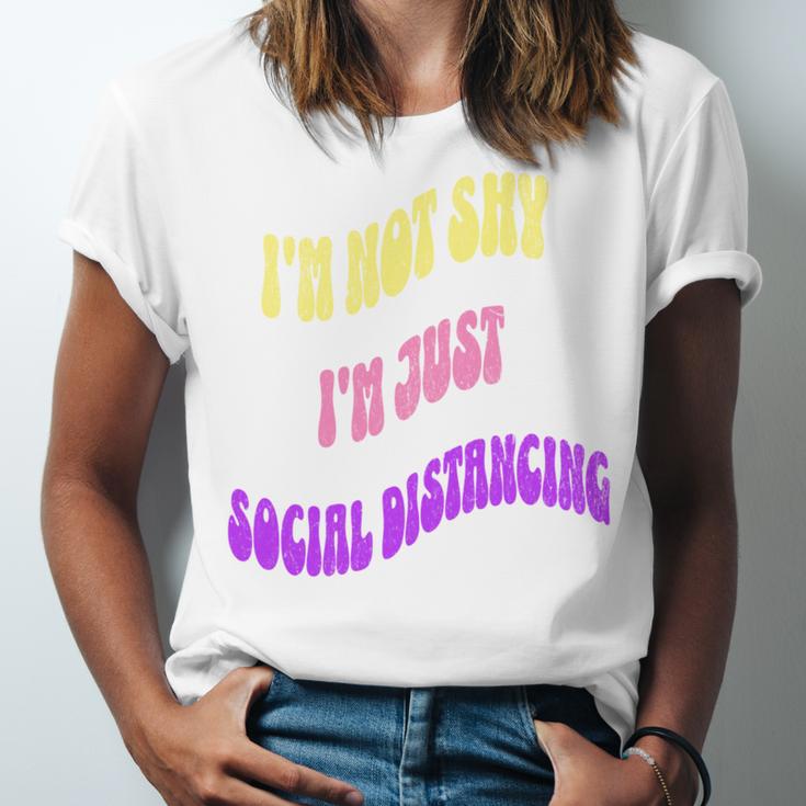 I'm Just Social Distancing Introvert Funny Unisex Jersey T-Shirt I'm Just Social Distancing Introvert Funny Unisex Jersey T-Shirt