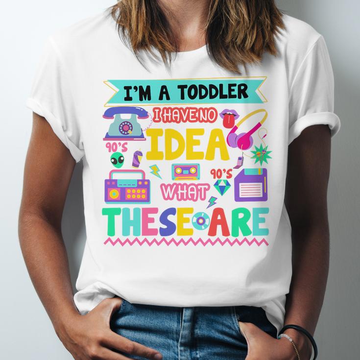 I'm A Toddler I Have No Ideas Retro Vintage 90s Nostalgia Premium Tri-Blend Unisex Jersey T-Shirt