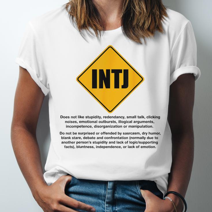 INTJ Warnings Architect Personality Type Introvert Unisex Jersey T-Shirt INTJ Warnings Architect Personality Type Introvert Unisex Jersey T-Shirt