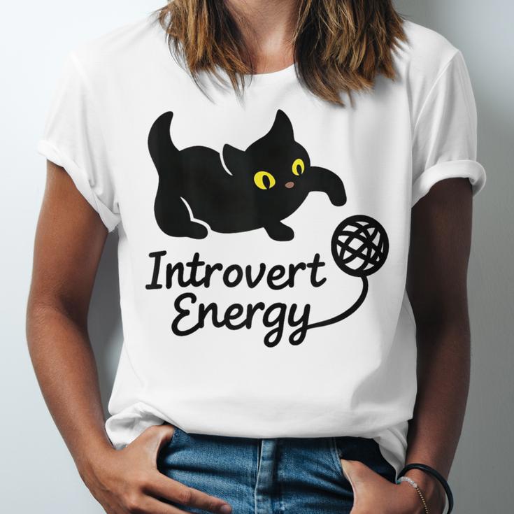 Introvert Energy Cat Love Cat Meme Unisex Jersey T-Shirt Introvert Energy Cat Love Cat Meme Unisex Jersey T-Shirt