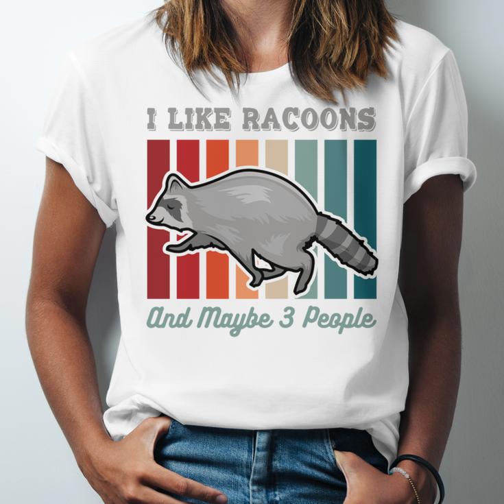 Introvert Raccoon Animal Lover Trash Panda Antisocial Retro Unisex Jersey T-Shirt