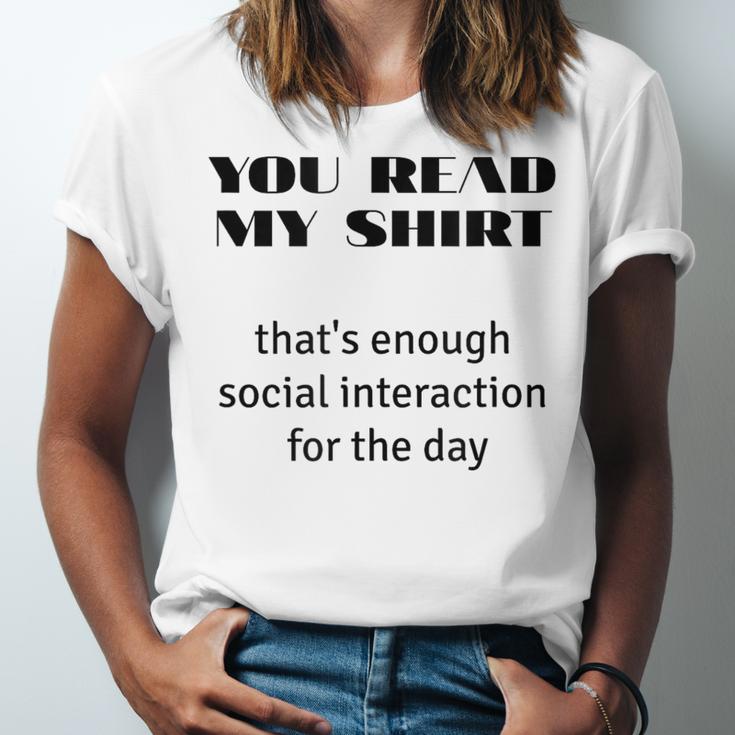Introvert “You Read My Shirt” Tee T-Shirt Unisex Jersey T-Shirt Introvert “You Read My Shirt” Tee T-Shirt Unisex Jersey T-Shirt