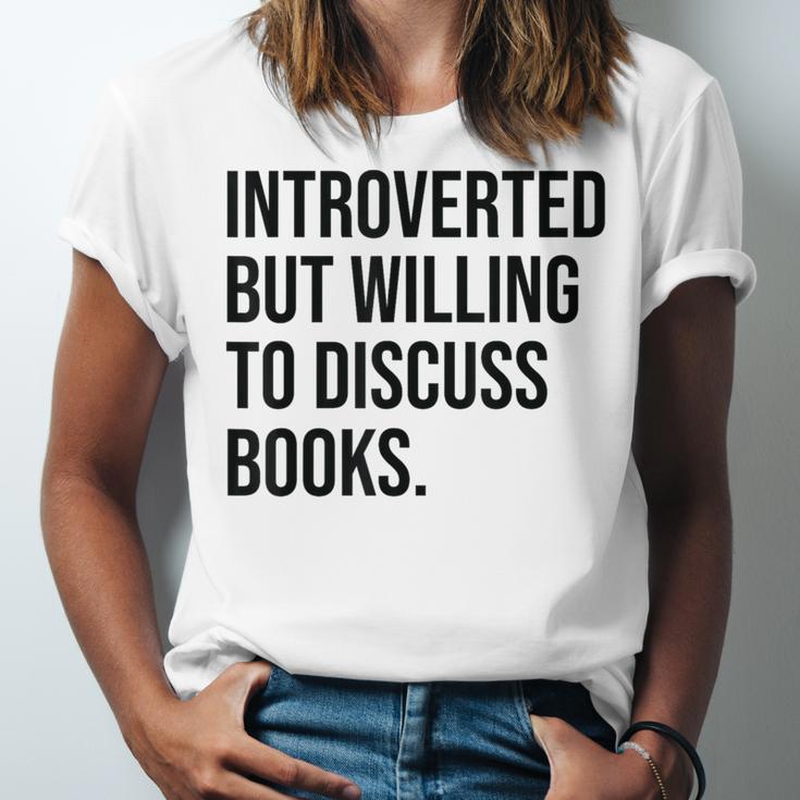 Introverted Bookworm Books Introvert Unisex Jersey T-Shirt