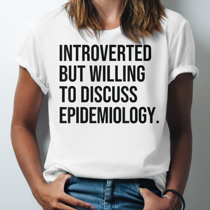 Introverted Epidemiologist Epidemiology Introvert Unisex Jersey T-Shirt