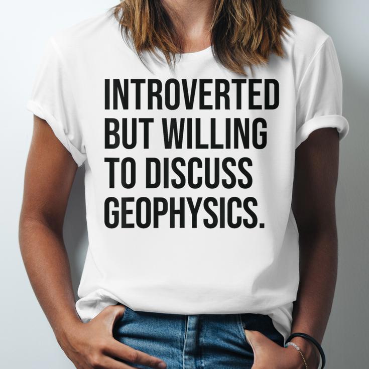 Introverted Geophysicist Geophysics Introvert Unisex Jersey T-Shirt Introverted Geophysicist Geophysics Introvert Unisex Jersey T-Shirt