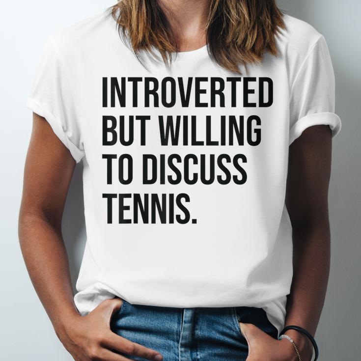 Introverted Tennis Player Tennis Introvert Unisex Jersey T-Shirt Introverted Tennis Player Tennis Introvert Unisex Jersey T-Shirt