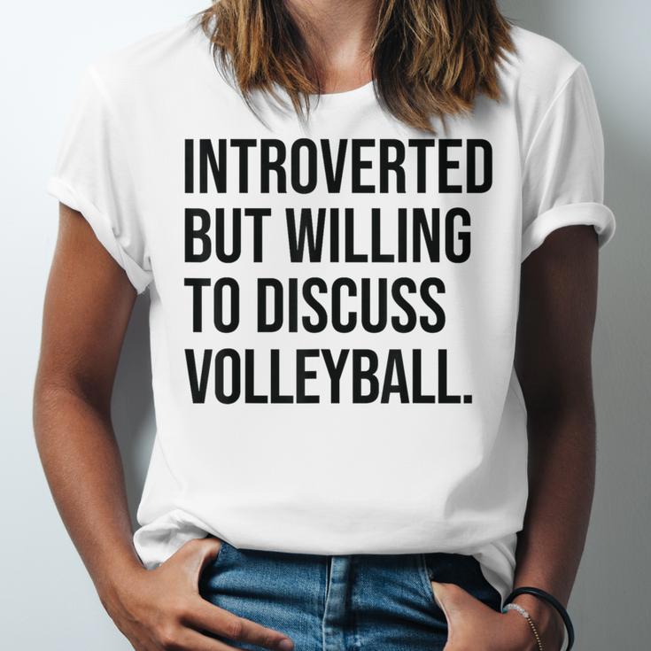 Introverted Volleyball Player Volleyball Introvert Unisex Jersey T-Shirt