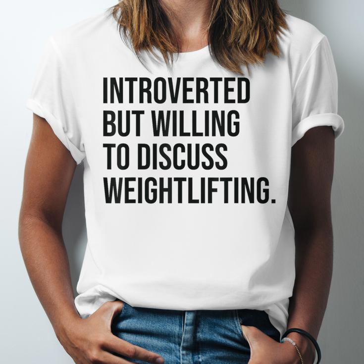 Introverted Weightlifter Gym Weightlifting Introvert Unisex Jersey T-Shirt Introverted Weightlifter Gym Weightlifting Introvert Unisex Jersey T-Shirt
