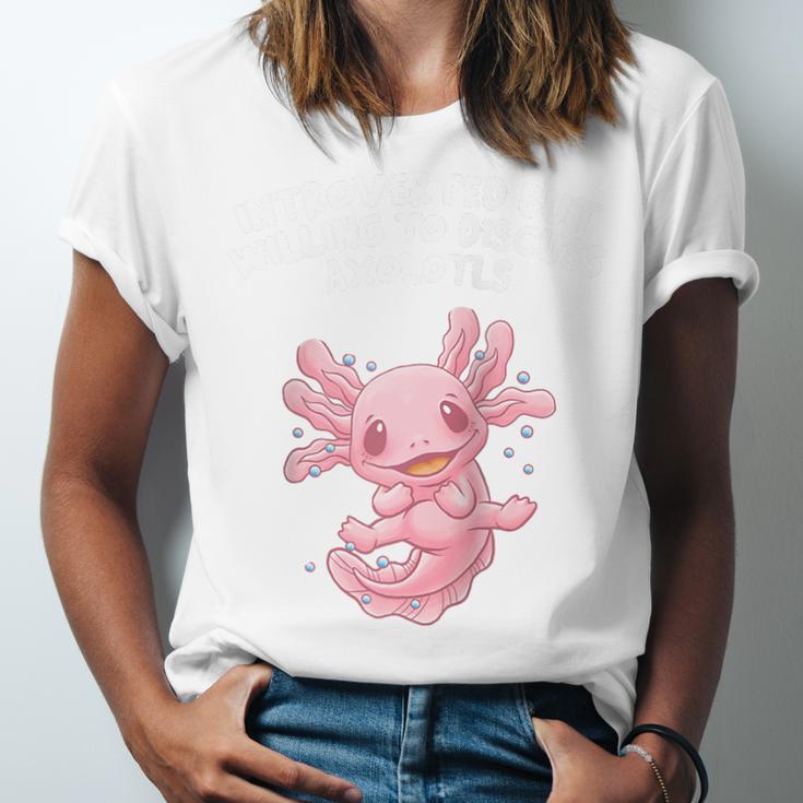 Introverted But Willing To Discuss Axolotl Salamander Raglan Baseball Tee Unisex Jersey T-Shirt Introverted But Willing To Discuss Axolotl Salamander Raglan Baseball Tee Unisex Jersey T-Shirt