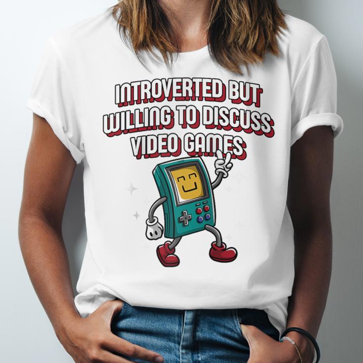 Introverted But Willing To Discuss Video Games Introvert Raglan Baseball Tee Unisex Jersey T-Shirt Introverted But Willing To Discuss Video Games Introvert Raglan Baseball Tee Unisex Jersey T-Shirt