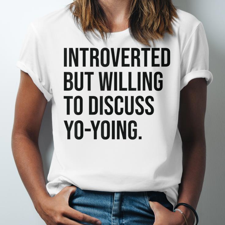 Introverted Yoyo Toy Player Yo-Yo Introvert Unisex Jersey T-Shirt