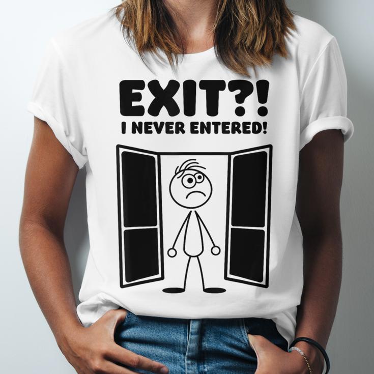 Irony Sarcasm Introvert Dry Humor Cartoon Comic Geek Nerd Unisex Jersey T-Shirt